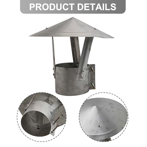 Tapa de chimenea de acero inoxidable 304 con diseño de hongo protector 100mm 7