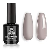 Beetles Gel Nail Polish, 1 Pcs 15ml Madison Grey Color Soak Off Gel Polish Nail Art Manicure Salon...