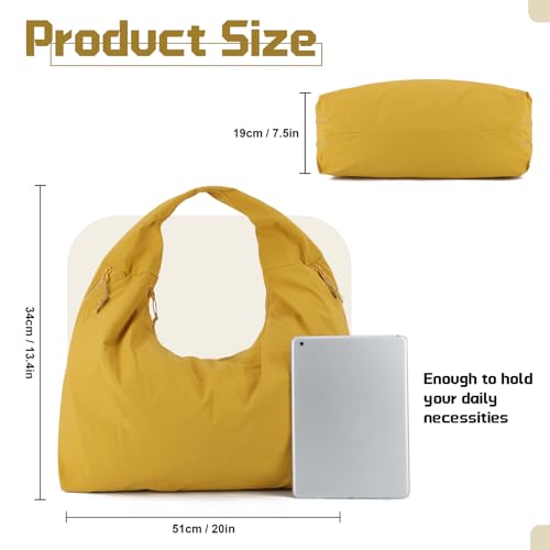 Bolsa Hobo de Nylon para Mujer Tote Grande Casual miniatura 3