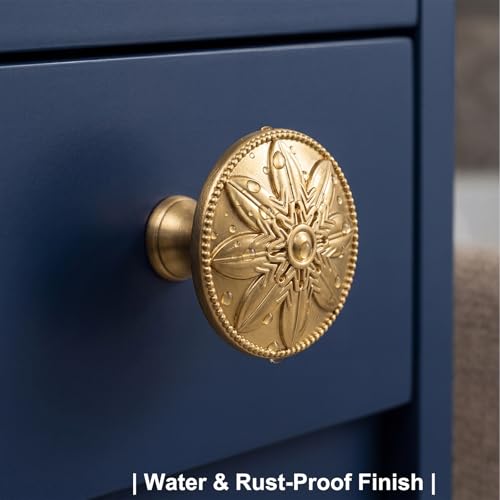 Image of 4 Pack Champagne Bronze Cabinet Knobs,1.4 inch Round Bronze Kitchen Cabinet Knobs Handles for Cabinets and Drawers, Drawer Knobs Dresser Knobs Champagne Bronze,Solid Zinc Alloy