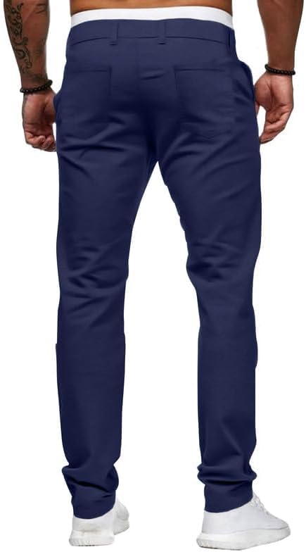 HUNGSON Men Skinny Slim Fit Casual Jeans Dyeing Stretch Straight Fashion Denim Pants - Image 5