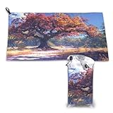 OIBNKCN Red Cherry Trees. Toallas de microfibra ultra absorbentes para playa, cocina, deportes y viajes, ligeras, de secado rápido y portátiles