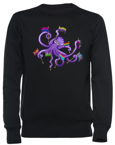 Sweat-shirt noir poulpe fierté le cadeau unisexe idéal pour vos proches