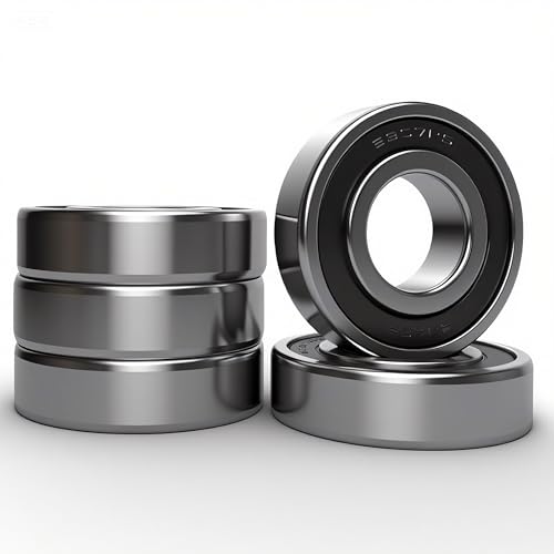 5 Pack 6307-2RS Double Rubber Seal Deep Groove Ball Bearings, Pre-Lubricated and Stable Performance and Cost Effective Ball Bearings (6307 RS)