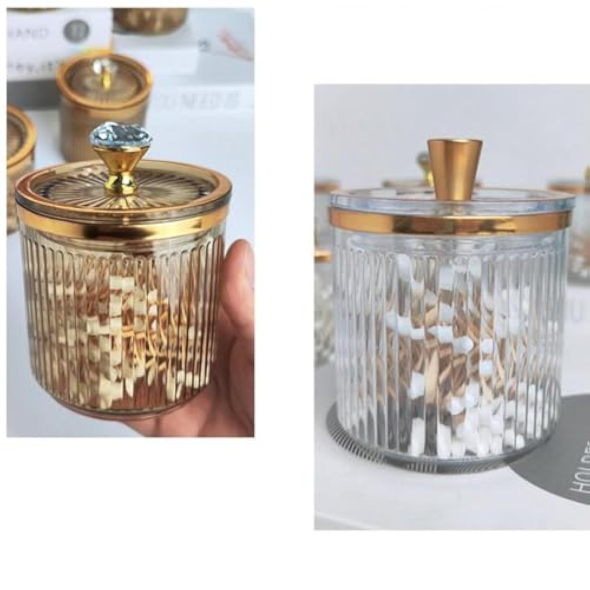 Multifunctional Makeup Cotton Swab Holder Jar