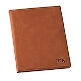 Engraved Three Initials Rawhide Leatherette Portfolio, 7' W x 9' L