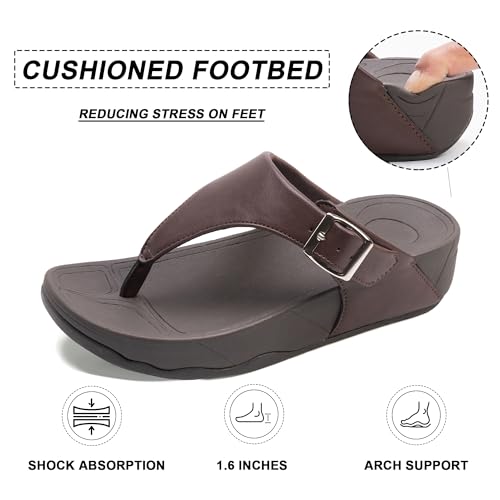 Flip Flops sandals Women Thong Sandals Arch Support Soft Flip Flop Sandal Non-Slip Beach Wedge Sandal2