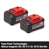 Original Einhell Akku PXC-Twinpack 5,2 Ah Power X-Change (Li-Ion, 18 V, 2X 5,2 Ah-Akkus, universell für alle PXC-Geräte, proaktives Batteriemanagement, angepasste Ladezyklen) – Ansicht 8