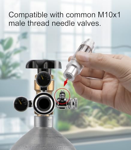Image of Aquarium CO2 Bubble Counter with Built-in Check Valve for CO2 Generator Regulator, Single Head