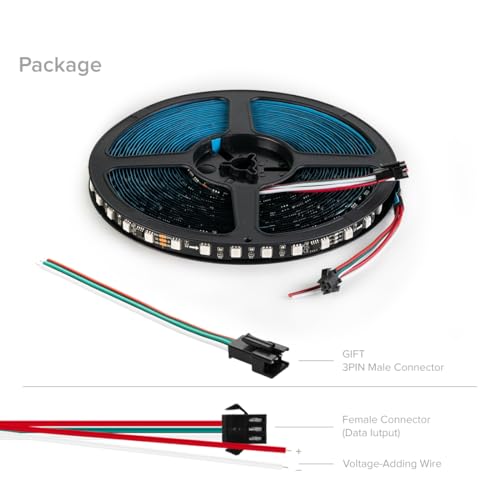 Tira LED RGB direccionable BTF-LIGHTING 10m 600 LEDs miniatura 4