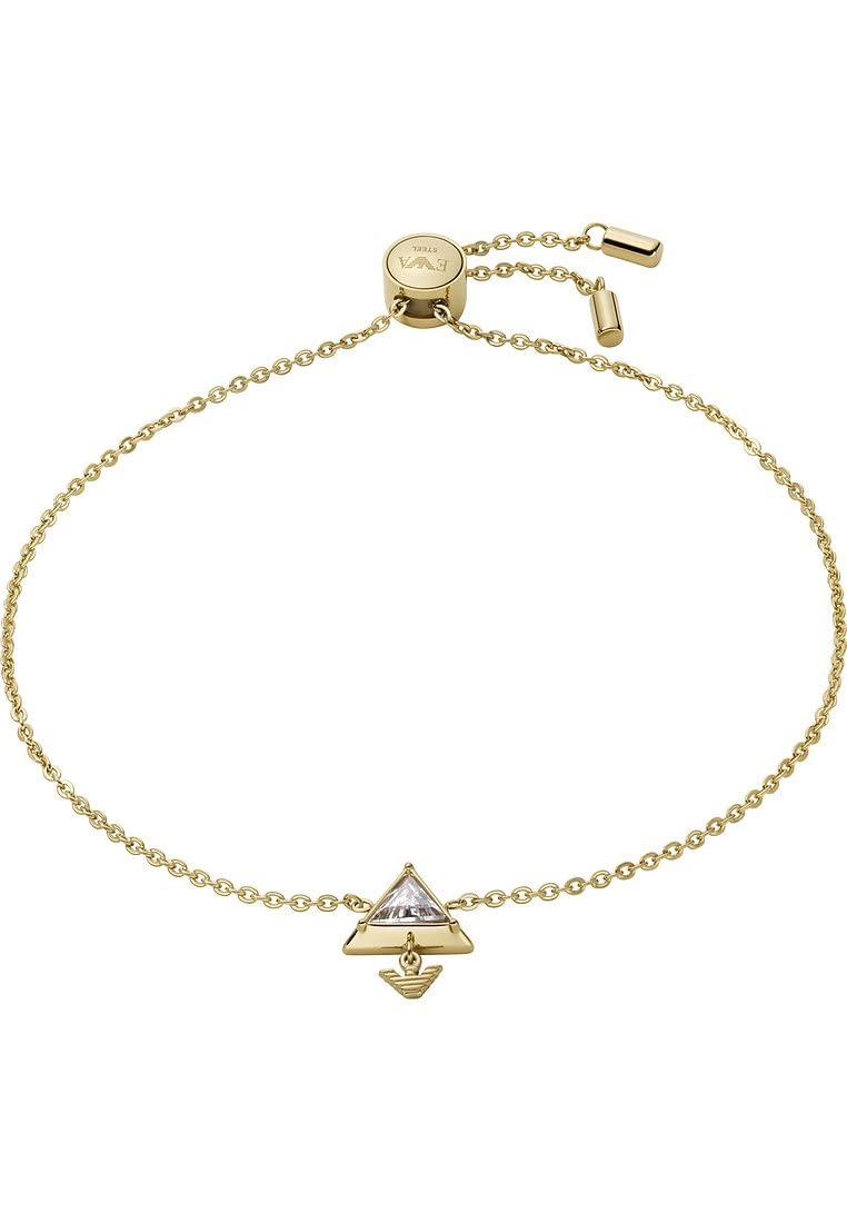 Emporio Armani Bracelet for Women Sentimental, Inner Length: 160+30mm, Size Pendant: 10x9mm Gold Stainless Steel Bracelet, EGS2899710