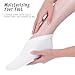 5 Pairs Spa White Cotton Socks Moisturizing Socks Overnight Reusable Lotion Sock Absorbing Soft Moisture Foot Heel Sleeping Sock for Women Men Dry Cracked Feet Beauty Pedicure