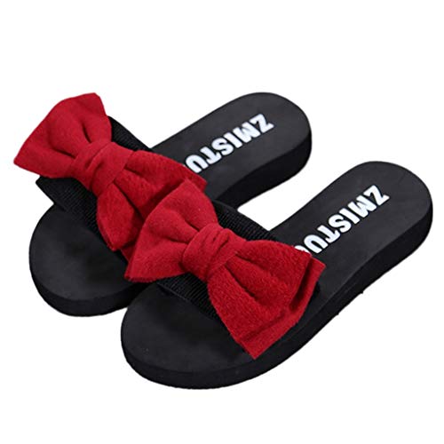Modaworld Chanclas Mujer Verano 2019 Sandalias de Verano con Lazo de Mujer Zapatillas de Playa al Aire Libre con Chanclas Interiores señoras Zapatillas de Playa de Verano para Mujer Flip Flops niña