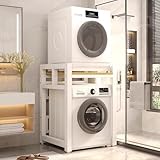 1. Montage facile et moderne : ce support pour lave-linge et sèche-linge est fourni avec les instructions et tout le matériel nécessaire pour un montage facile. Attention : le produit ne comprend que l'étagère ; le lave-linge et le sèche-linge sont présentés à titre d'illustration uniquement.