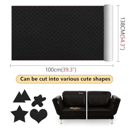 Multi-Functional Leather Repair Patch Kit - Three Color Combo Includes Black, Grey, and White Self-Adhesive Leather Patches for Couch, Chairs, Car Interiors