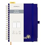 CARNET DE NOTES À SPIRALE PREMIUM : Ce carnet de notes dotted Journal au format 18,8 x 24,5 cm compte 110 feuilles/220 pages et un La zone d'écriture standard est de 7 mm. Vous pouvez utiliser ces carnets pour créer de l'inspiration, dessiner des graphiques et faire des croquis.