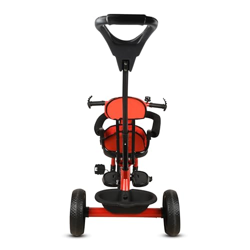 Image of Tricycle 1 Years to 5 Years with Removable Safety Guard and Parental Control Back Side Push Handle with Rubber Tyre for Kid's CR07 (RED 2)