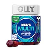 OLLY Men's Multi Gummies, Supports Overall Wellness,* Vitamins A, C, D, E, Bs & Zinc, BlackBerry Blitz Flavored, 65 Day Supply - 130 Count