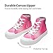 DREAM PAIRS Kids Sneakers Little Boys Girls High Top Canvas Shoes LilLegends CourtStar Casual Walking Shoes,Size 13 Little Kid,Hot Pink/Purple,SDFS2326K