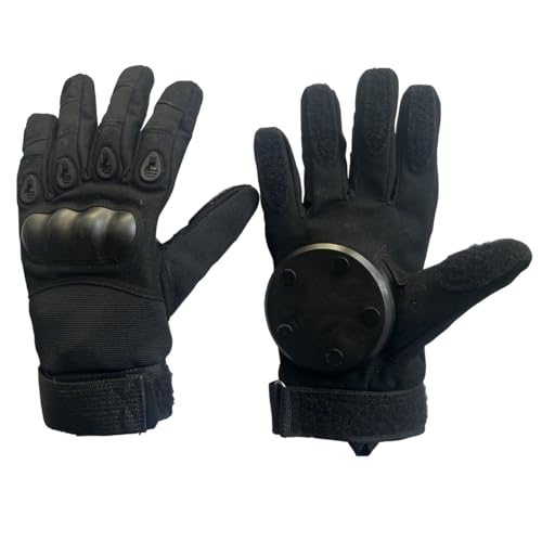 Glield Longboard Slide Handschuhe Spark Pucks und zwei Handschuhe, für Downhill Longboarding Skateboarding Roller Skating Sliding CBST06 (Handschuhe + Palm Pucks)