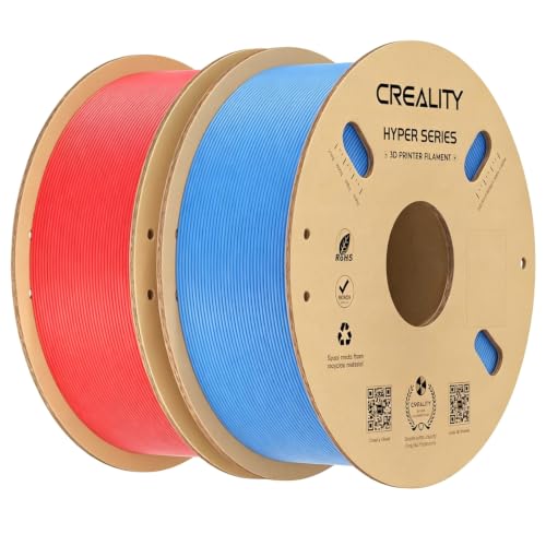 Image of Creality Hyper PLA Filament 1.75mm, 3D Printer Filament 2KG,Blue & Red