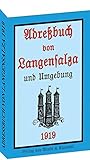 einwohnerverzeichnis berlin 1920  Adreßbuch / Einwohnerbuch der Stadt Langensalza 1919: Mit Straßenverzeichnis