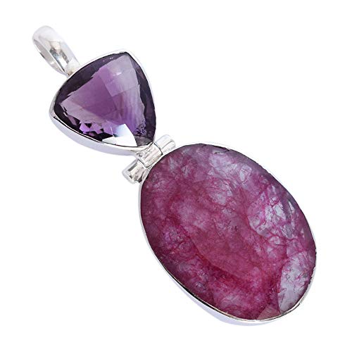 Bijoux pour filles et cadeau pour femme unique pendentif quartz et améthyste