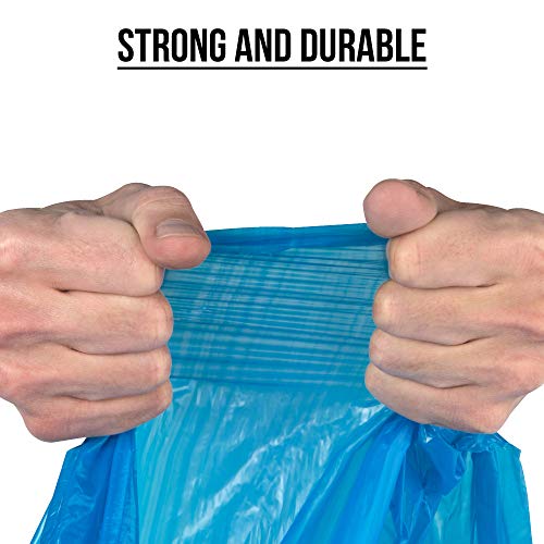 Amazoncommercial 13 Gallon Blue Recycling Bags /W Drawstrings - 0.7 Mil - 45 Count #TOP1