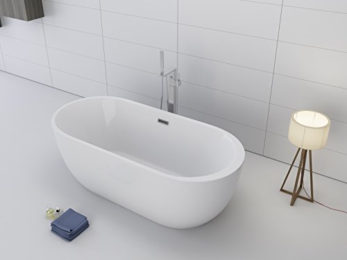 1001Now Reno 67" Freestanding White Acrylic Bathtub #TOP1