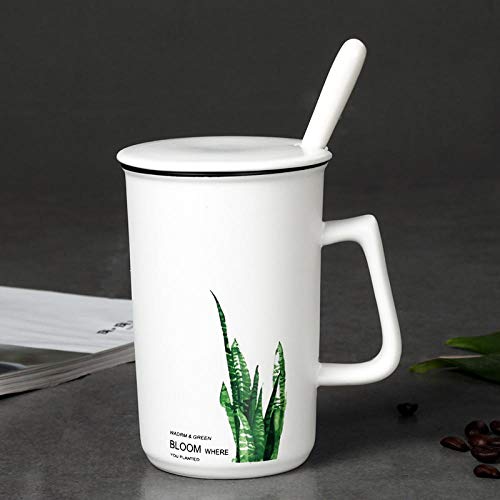 Creativo Taza Nórdica Ins Taza Con Tapa Cuchara Té Café Pareja Taza Oficina Bebida Taza Cerámica Taza-Tiger Piran