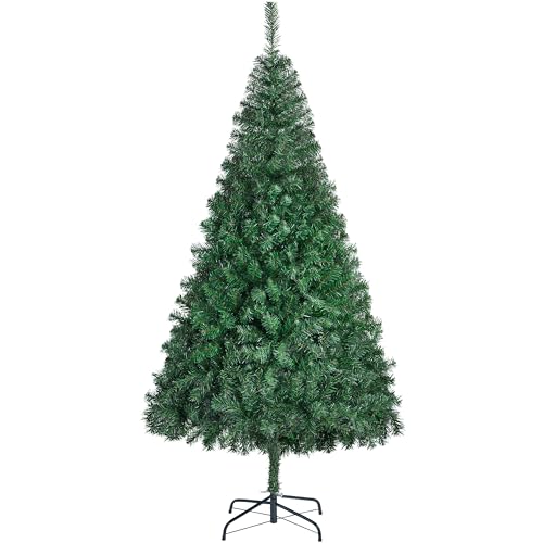 Yaheetech 6ft Artificial Christmas Tree with Foldable Stand & 528 Branch Tips Realistic Spruce Holiday Decorative Green