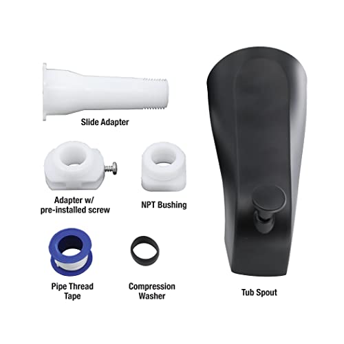 Bec de baignoire Danco 11079 noir mat jet d'eau fluide - 8