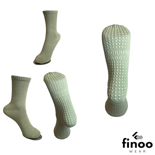 Image of Pilates Grippy Socks with Grips for Women Yoga Non Slip Long Socks for Pure Barre, Ballet,Dance Workout