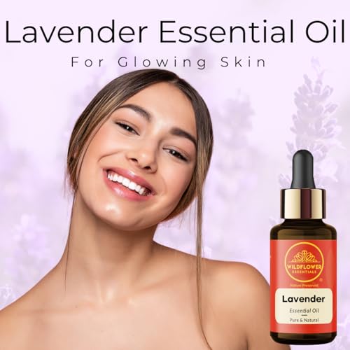 Image of Lavender Essential Oil for Healthy Hair, Skin, Sleep, Face, Aroma, Home 100% Pure & Natural Undiluted (30 ML)