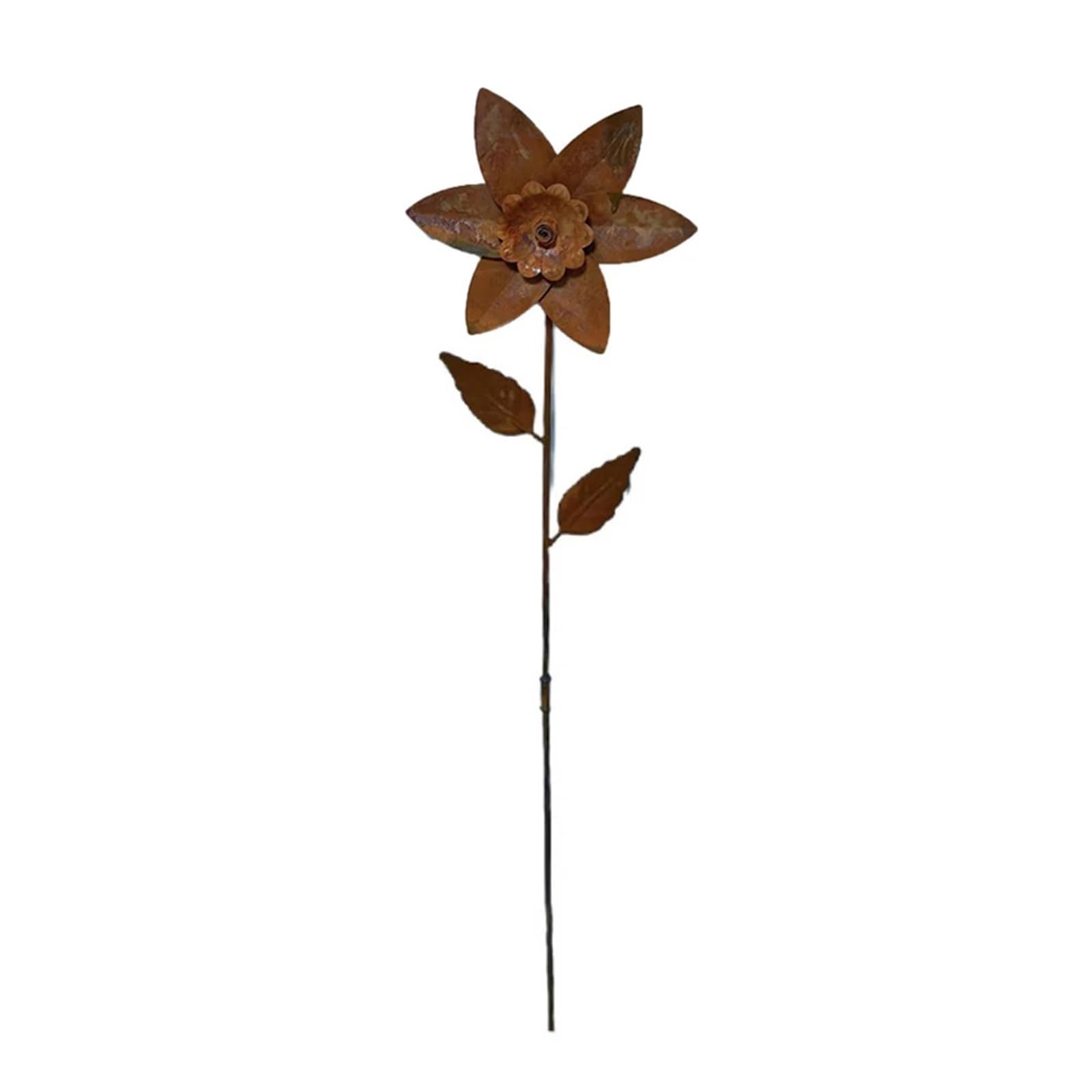 WJLYDM 1pc Metal Flower Garden Stakes Decor Indoor Outdoor Lawn Pathway Patio Ornaments Flowers Yard Decoration