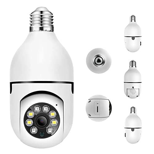 ILGUN - Cámara de vigilancia inalámbrica inalámbrica a distancia de 360 grados con visión nocturna en color (2 MP-2.4G, 16 G)