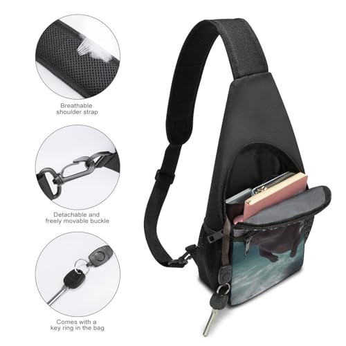 Bolso Sling para Hombre y Mujer, Mochila Pequeña Cruzada miniatura 3