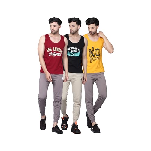 Image of Designer Men Vest Versatile Cotton Sando /Baniyan /Ganji for Boys - Perfect for Gym Workouts, Vacations, and Beaches
