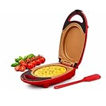 800W Compact Omelette Maker & Dual-Plate Quick Cooker for 1–2 People – Faster Top & Bottom Heating, Copper Non-Stick Mini Grill, Energy-Saving Alternative to Oven, Easy Clean Countertop Cooker
