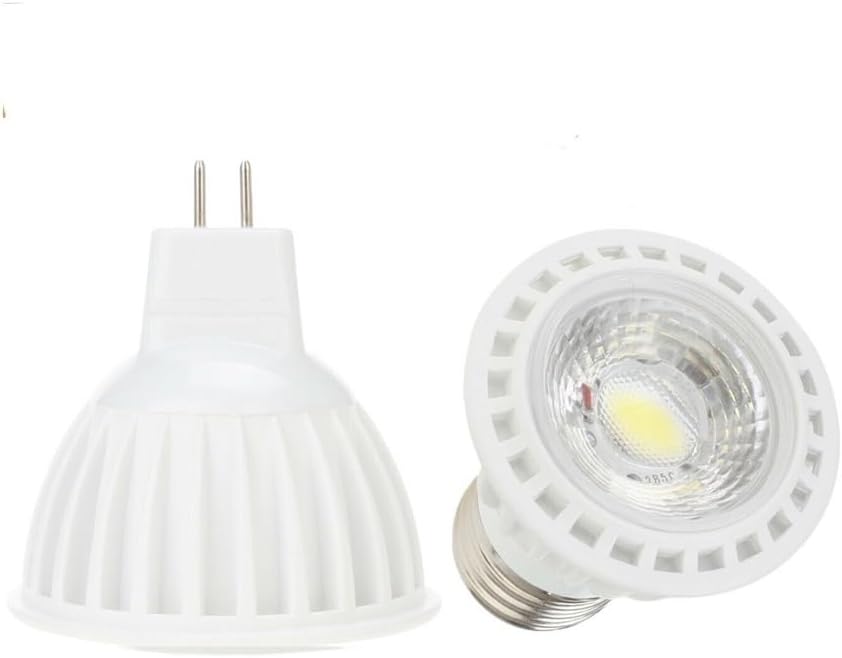 Indoor Lighting Pack of 5, Led COB Spotlight 6W GU10/E27/E26 AC85-110V Non-Dimmable Lamp MR16 DC12V