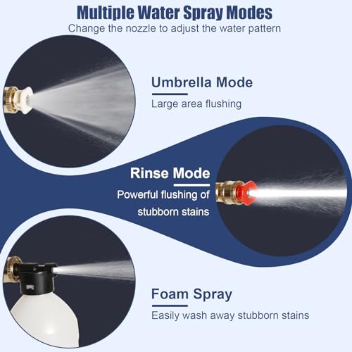 Akku-Hochdruckreiniger mit 2 Batterien, 48 V 41Bar/600PSI Hochleistungs-Akku-Hochdruckreiniger, tragbarer Strahlreiniger für Auto, Garten, Haus, Terrasse, Einfahrten – Bild 4