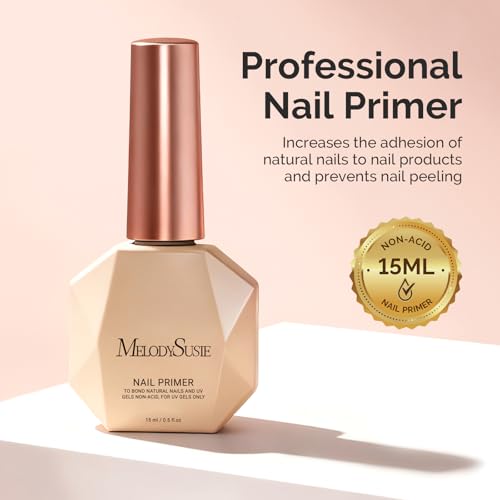 Image of MelodySusie 15ml Nail Primer Acid-Free HEMA Free No Lift Bond for Gel Polish,Acrylic,Dip Nails,Ultra Strong Adhesion,Fast Dry Formula,Professional Nail Prep for Salon & Home Use
