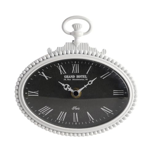 NIKKY HOME Small Vintage Black Wall Clock 6.5 Inch, Battery