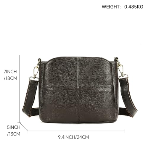 Image of MASIWEI Genuine Leather Crossbody Bag for Women Small Purse Hobo Handbag
