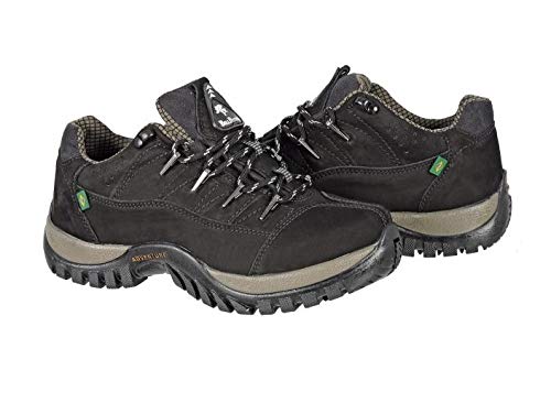 Tenis masculino adventure casual em couro. (41, Preto)