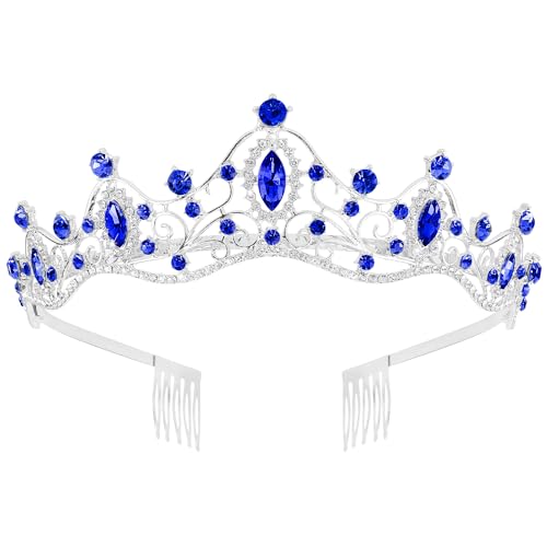 Tiaras y coronas clásicas con cristales facetados de alta gama