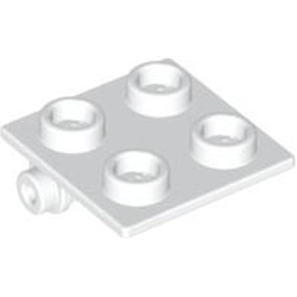 LEGO Hinge Brick 2 x 2 Top Plate, Part 6134, Choose Your Colour, Part 6134, Choose Your Colour (White, 10, count)