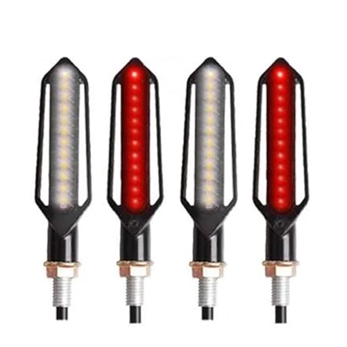 Clignotant pour signaux de moto 24 LED avec feu de freinage arrière et feu circulation DRL 4pcs