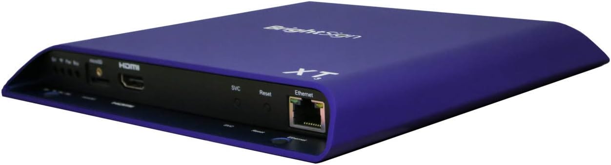 BRIGHTSIGN, TRUE 4K, DUAL VIDEO DECODE, ENTERPRISE HTML5 PLAYER WITH STANDARD I/O PACKAGE AND POE+