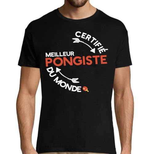 Cadeau de fête des pères humour avec ce t-shirt homme ping pong 4